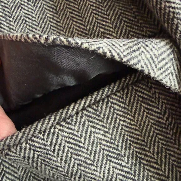 Vintage Haggar Imperial Black & White Herringbone Blazer | Made in USA | 44R - Picture 7 of 14